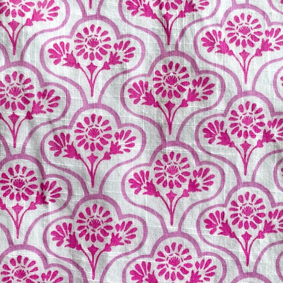 Joules Pink Daisy Foulard Oriella Dress Size US 12 sleeveless embroidered Boho - Picture 11 of 13